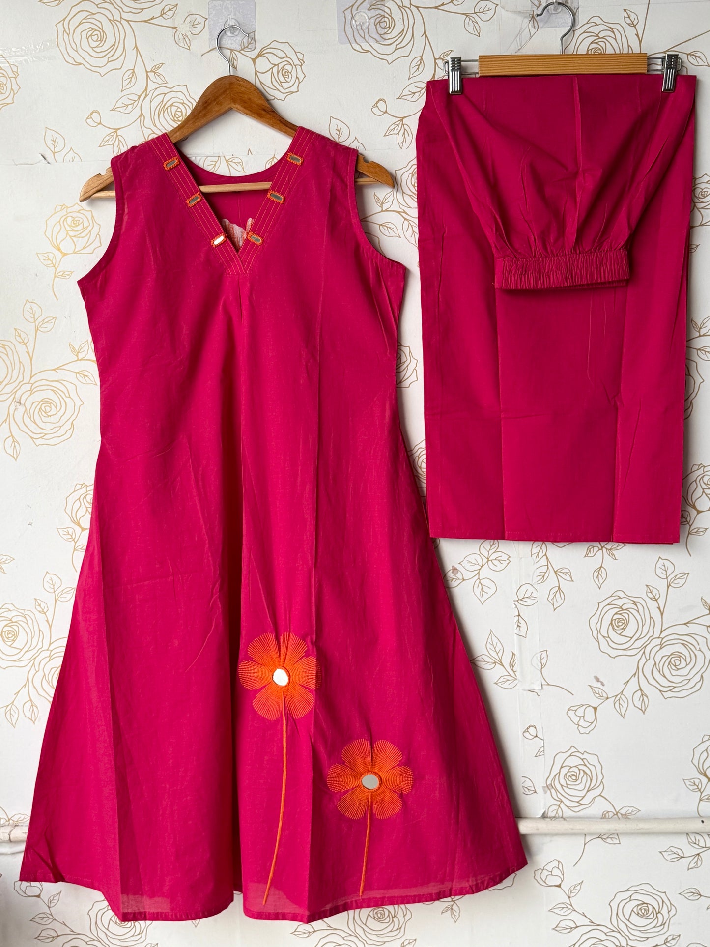Fuchsia Mirror Detail Co-ord Set