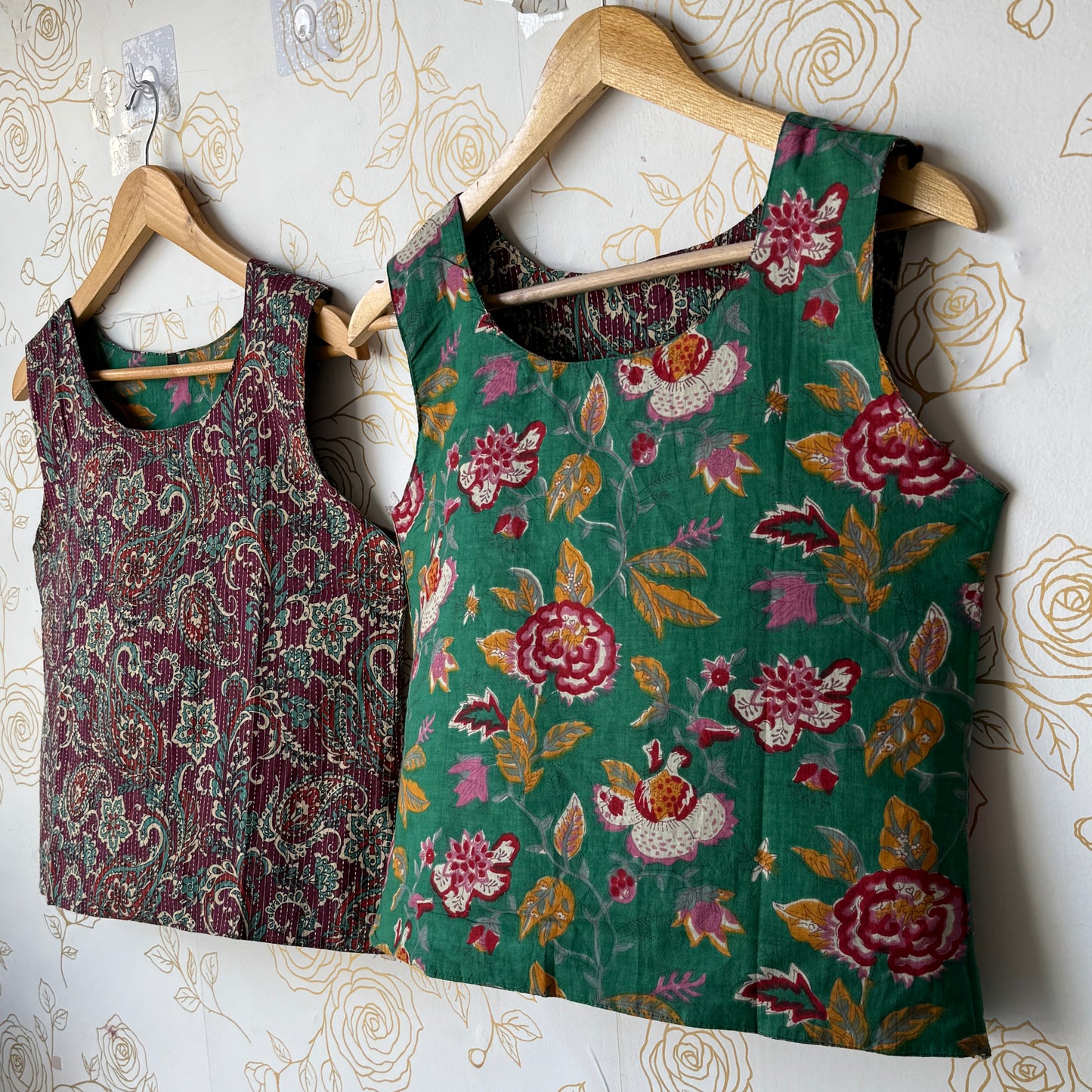 Reversible Green Purple Top