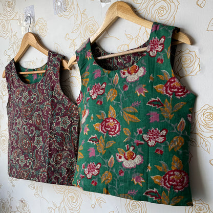 Reversible Green Purple Top
