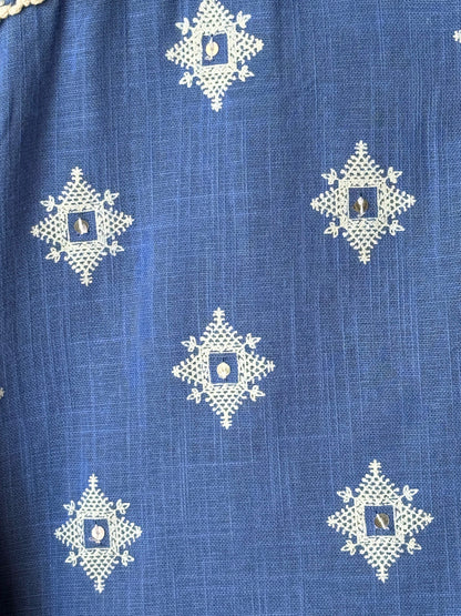 Blue Embellished Top