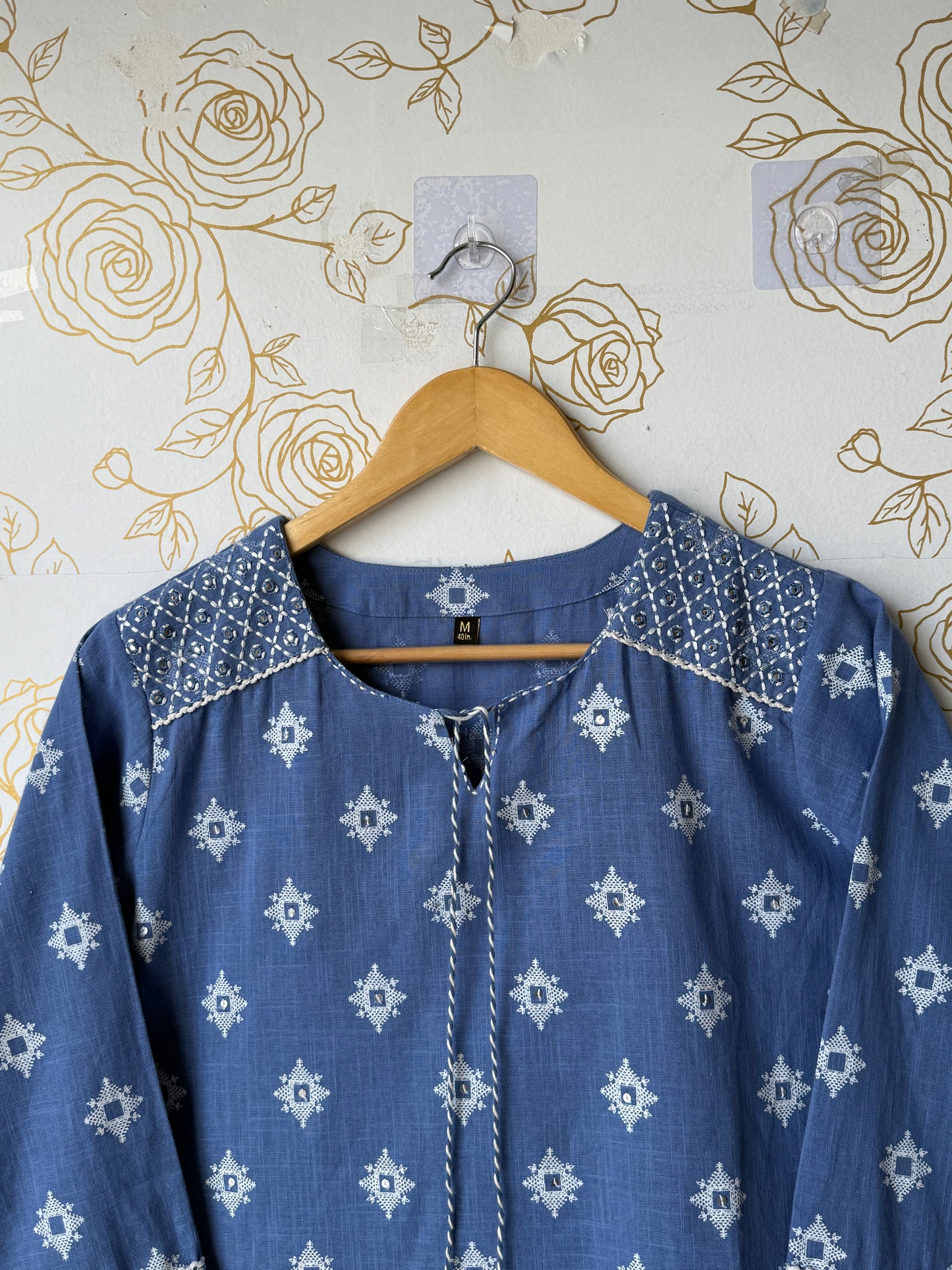 Blue Embellished Top