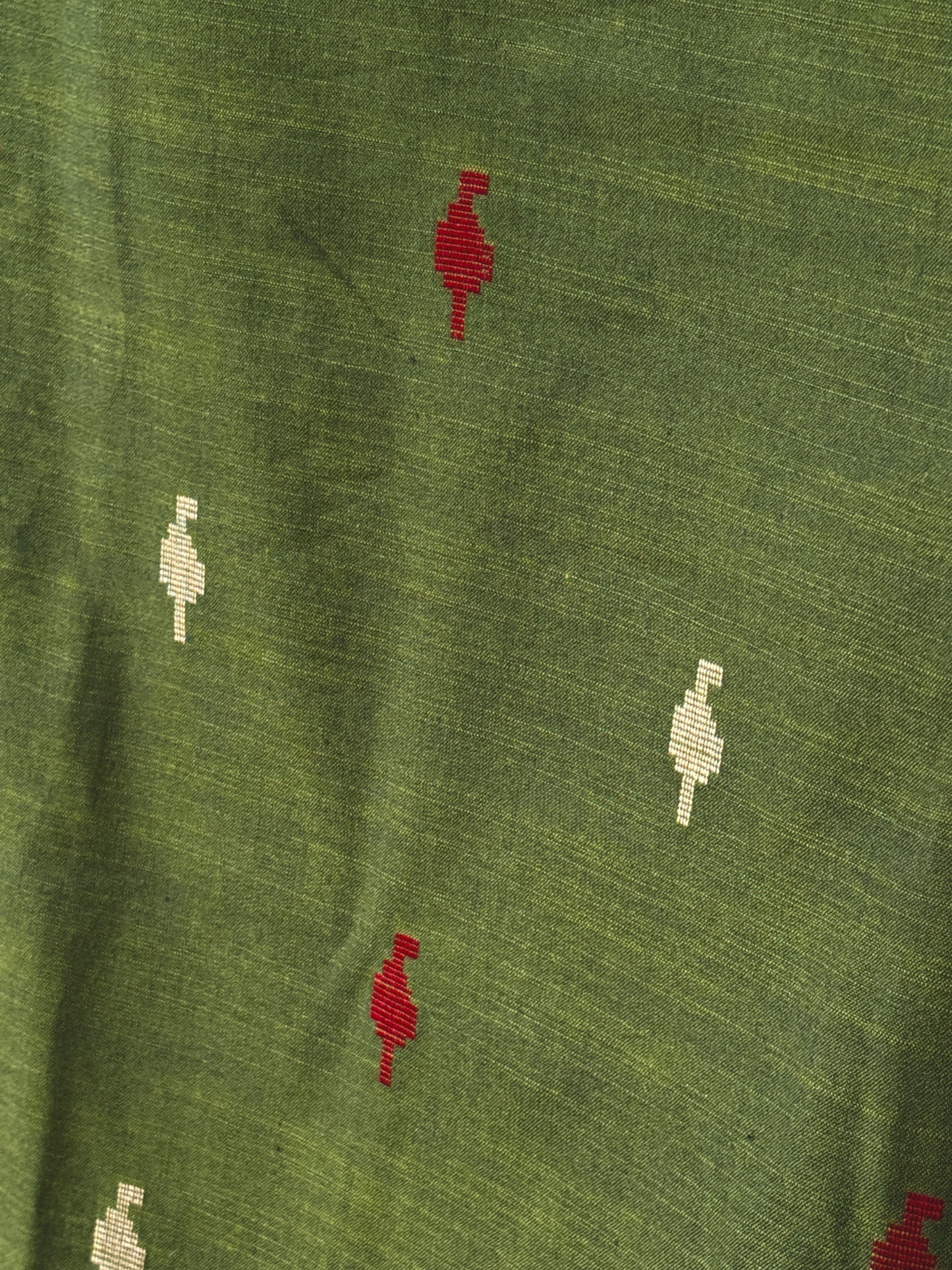 Olive Handloom Silk Co-ord Set