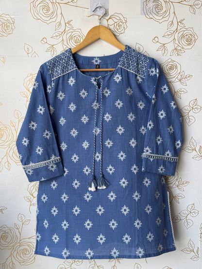 Blue Embellished Top