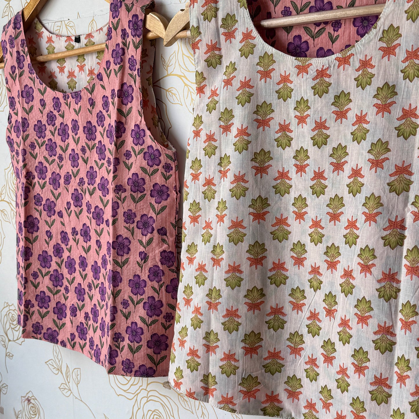 Reversible Pink and White Top