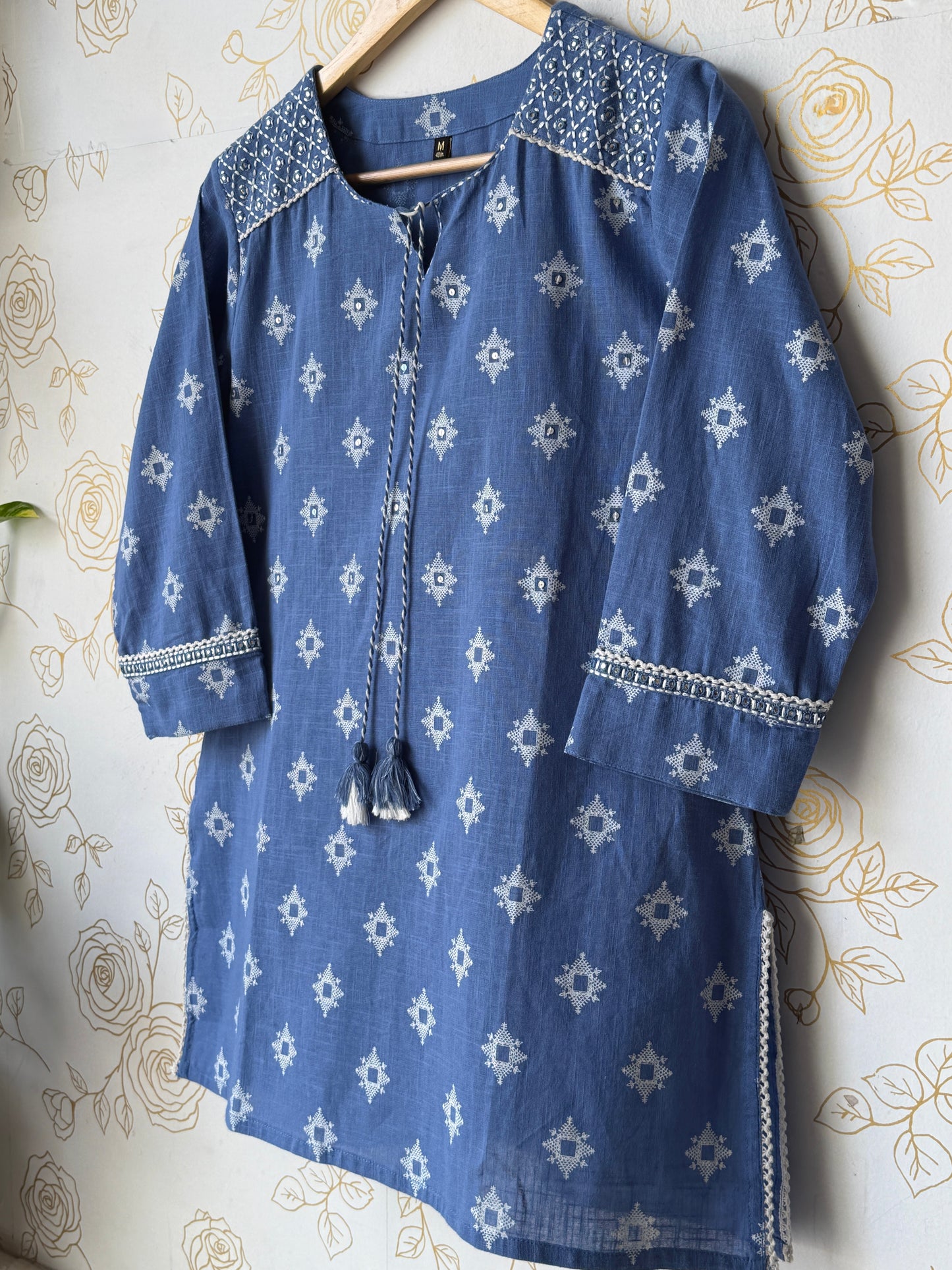 Blue Embellished Top