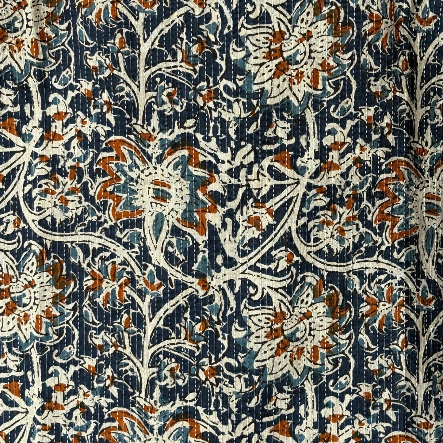 Reversible Indigo Paisley Top