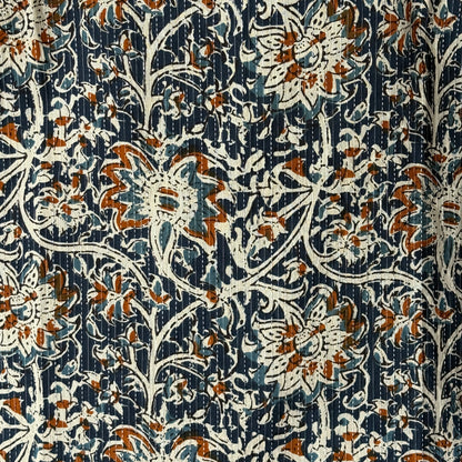 Reversible Indigo Paisley Top