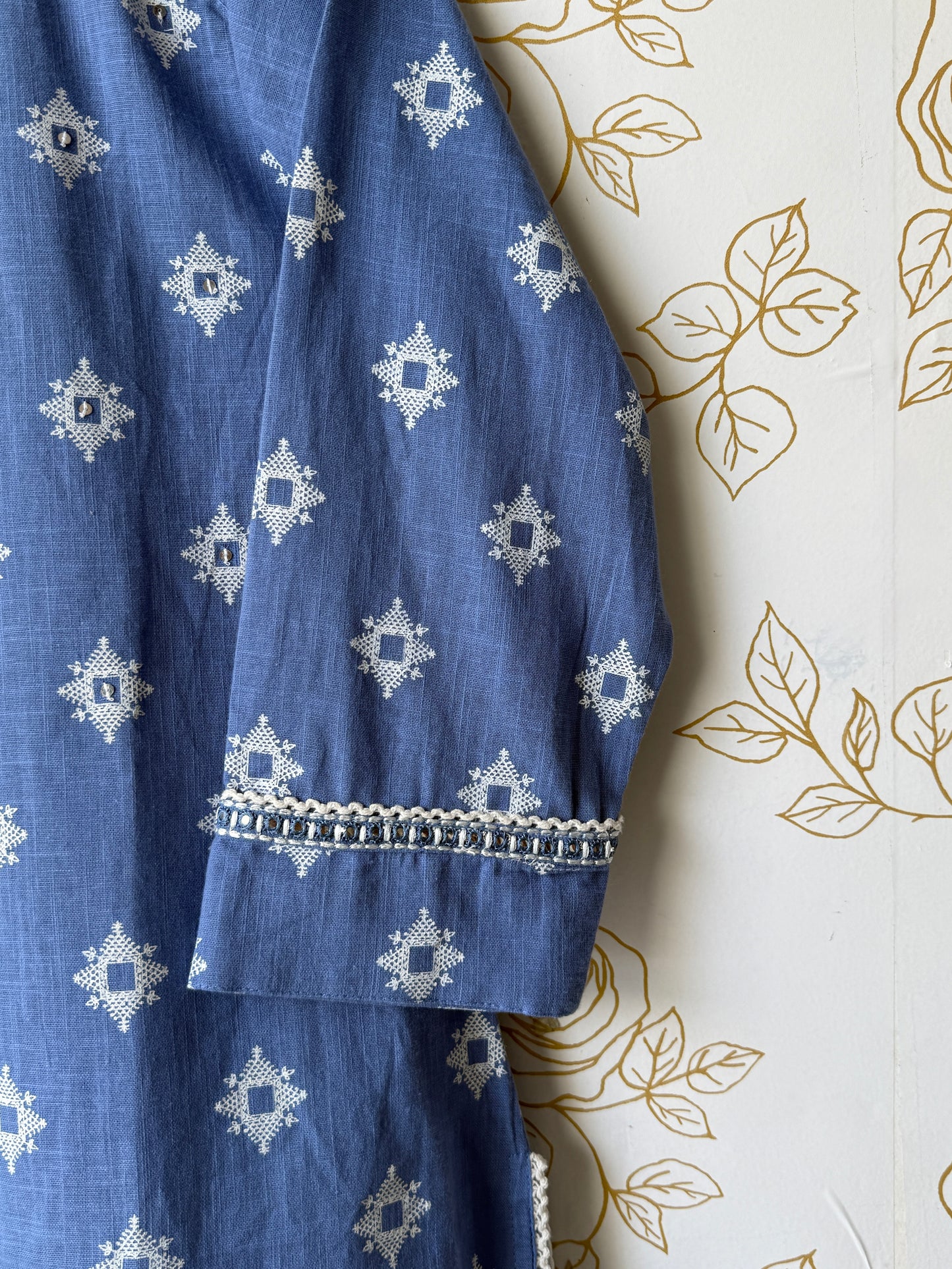 Blue Embellished Top
