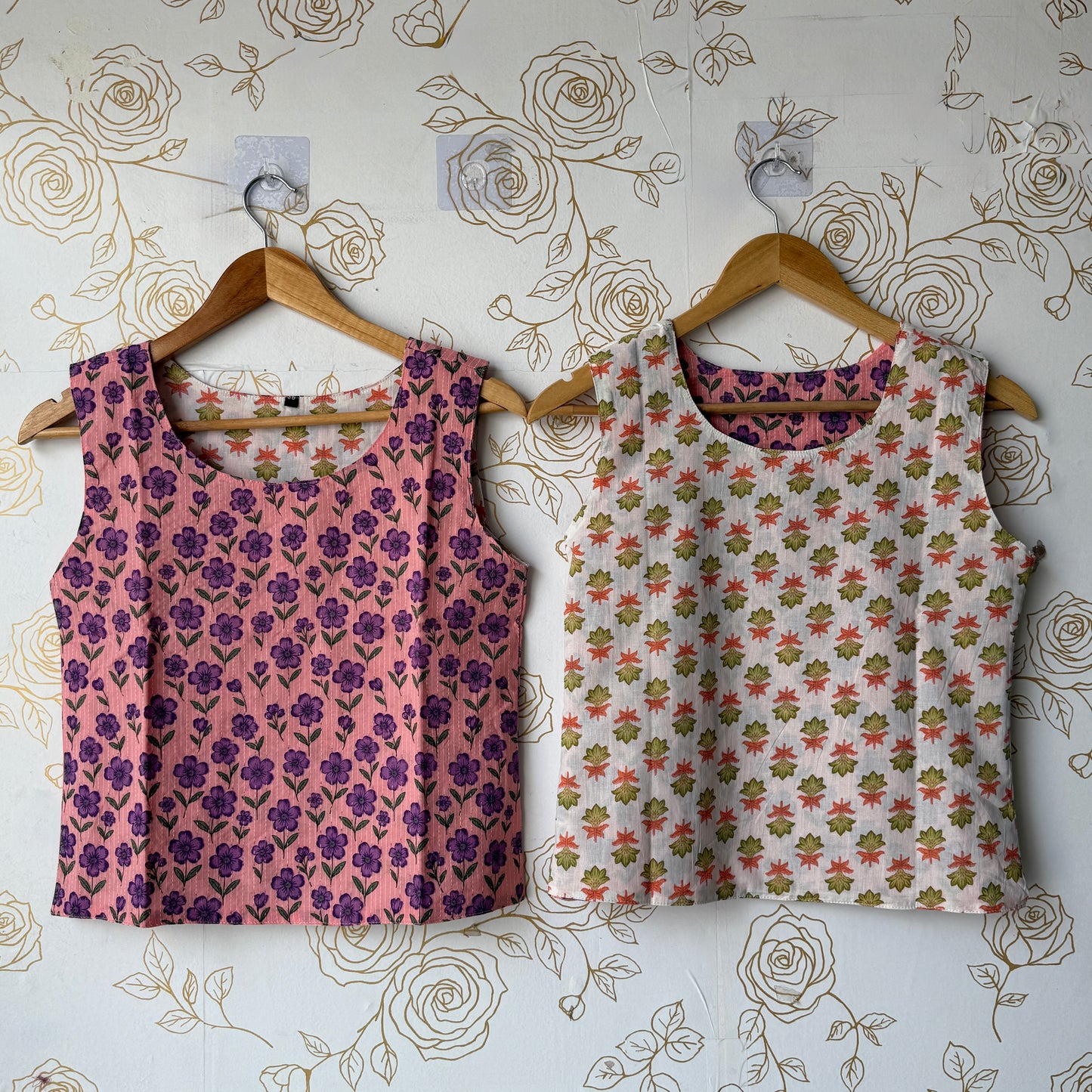 Reversible Pink and White Top