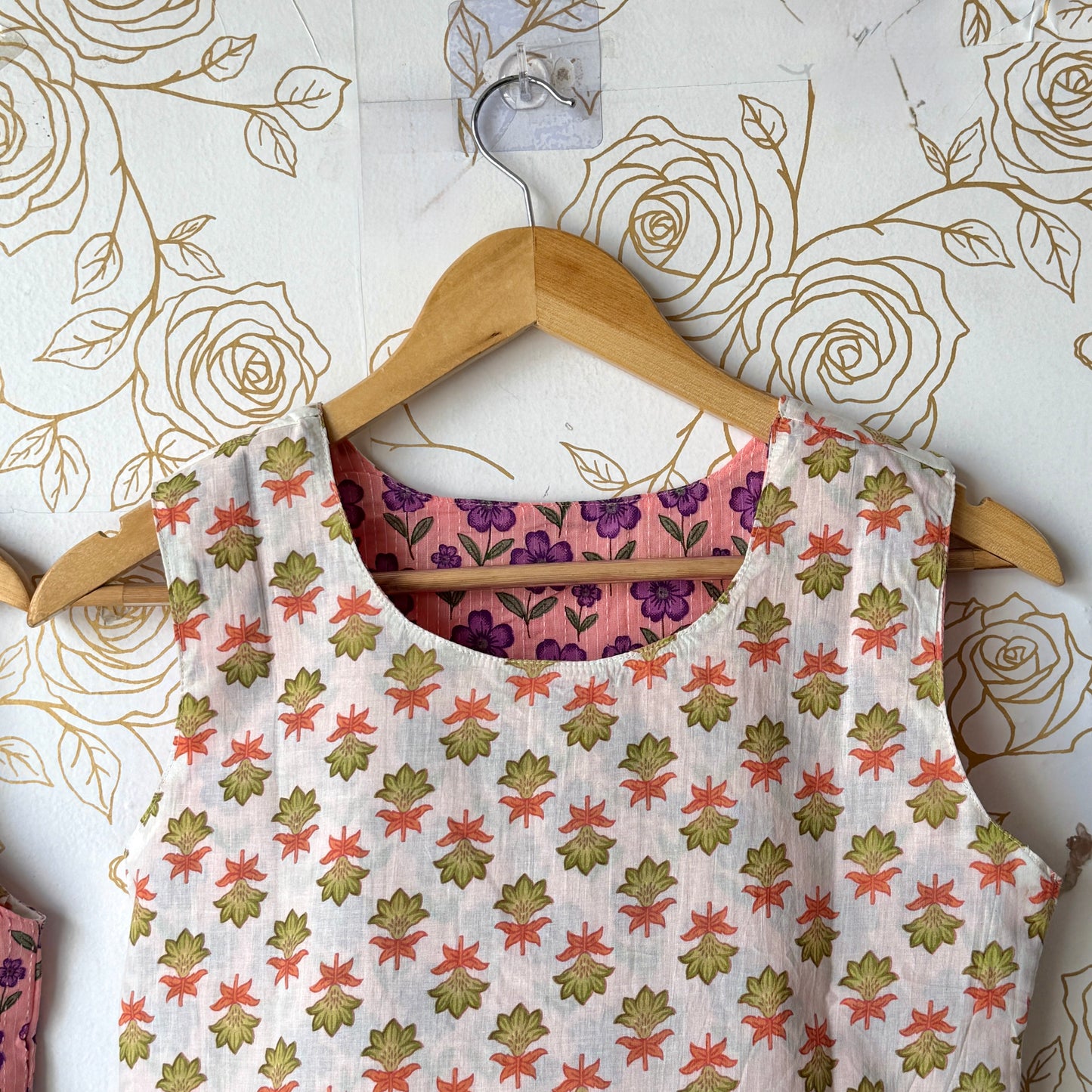 Reversible Pink and White Top