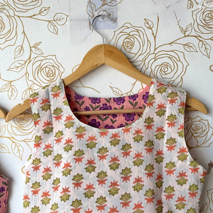 Reversible Pink and White Top