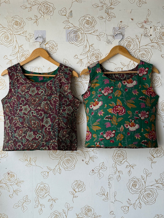 Reversible Green Purple Top