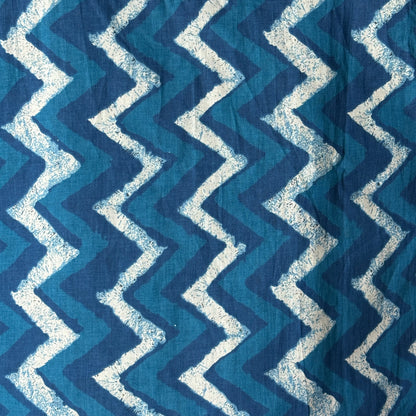 Reversible Indigo Paisley Top