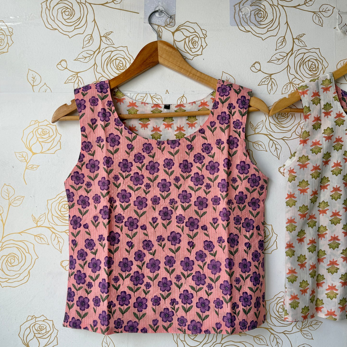 Reversible Pink and White Top