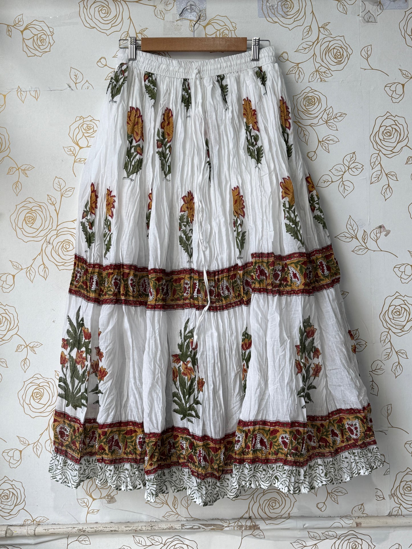Maisie Mustard Floral Maxi Skirt