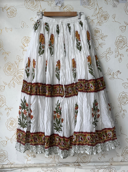 Maisie Mustard Floral Maxi Skirt