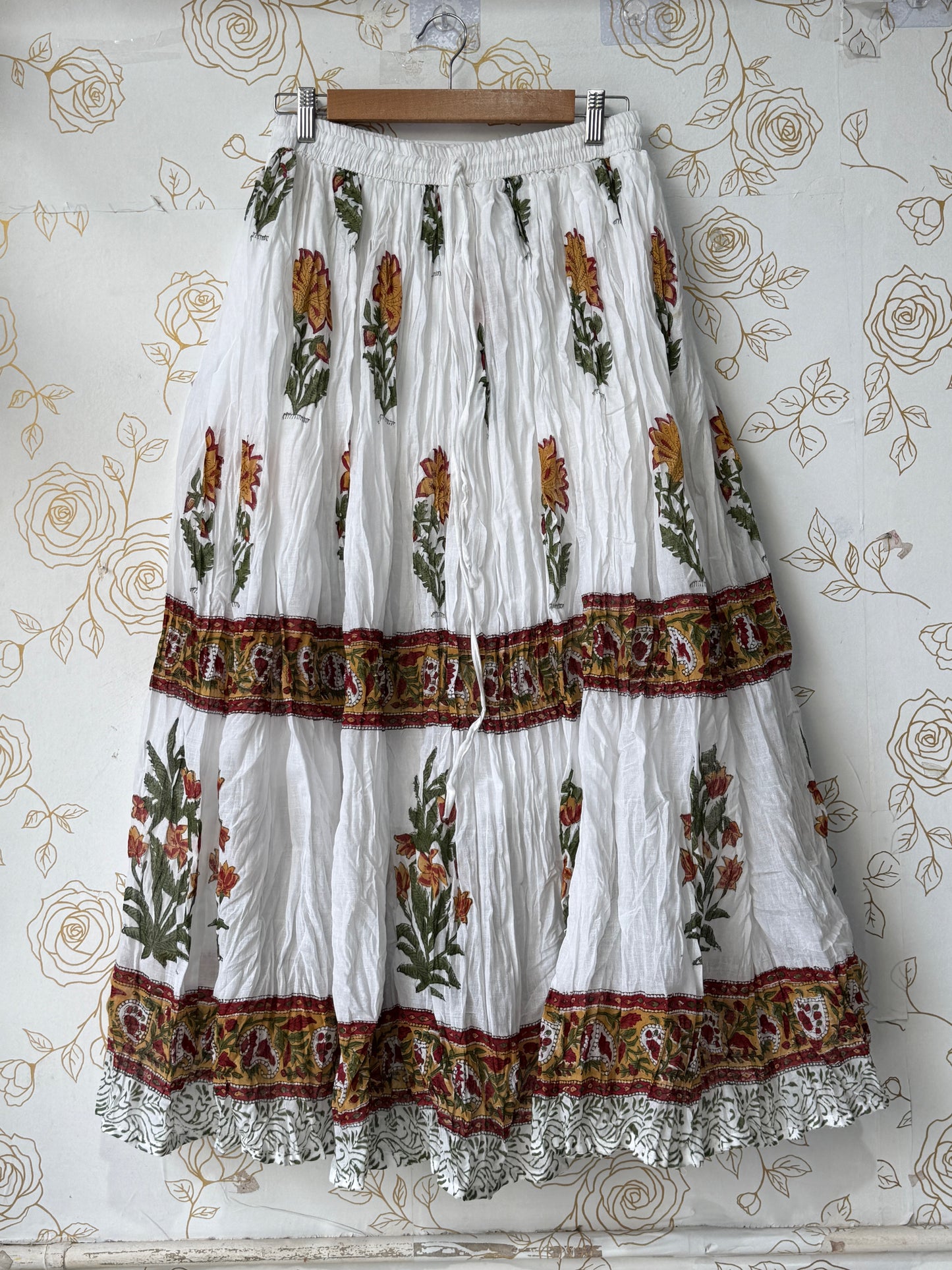 Maisie Mustard Floral Maxi Skirt