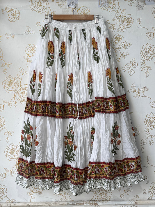 Maisie Mustard Floral Maxi Skirt