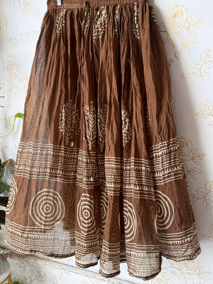 Mabel Brown Maxi Skirt