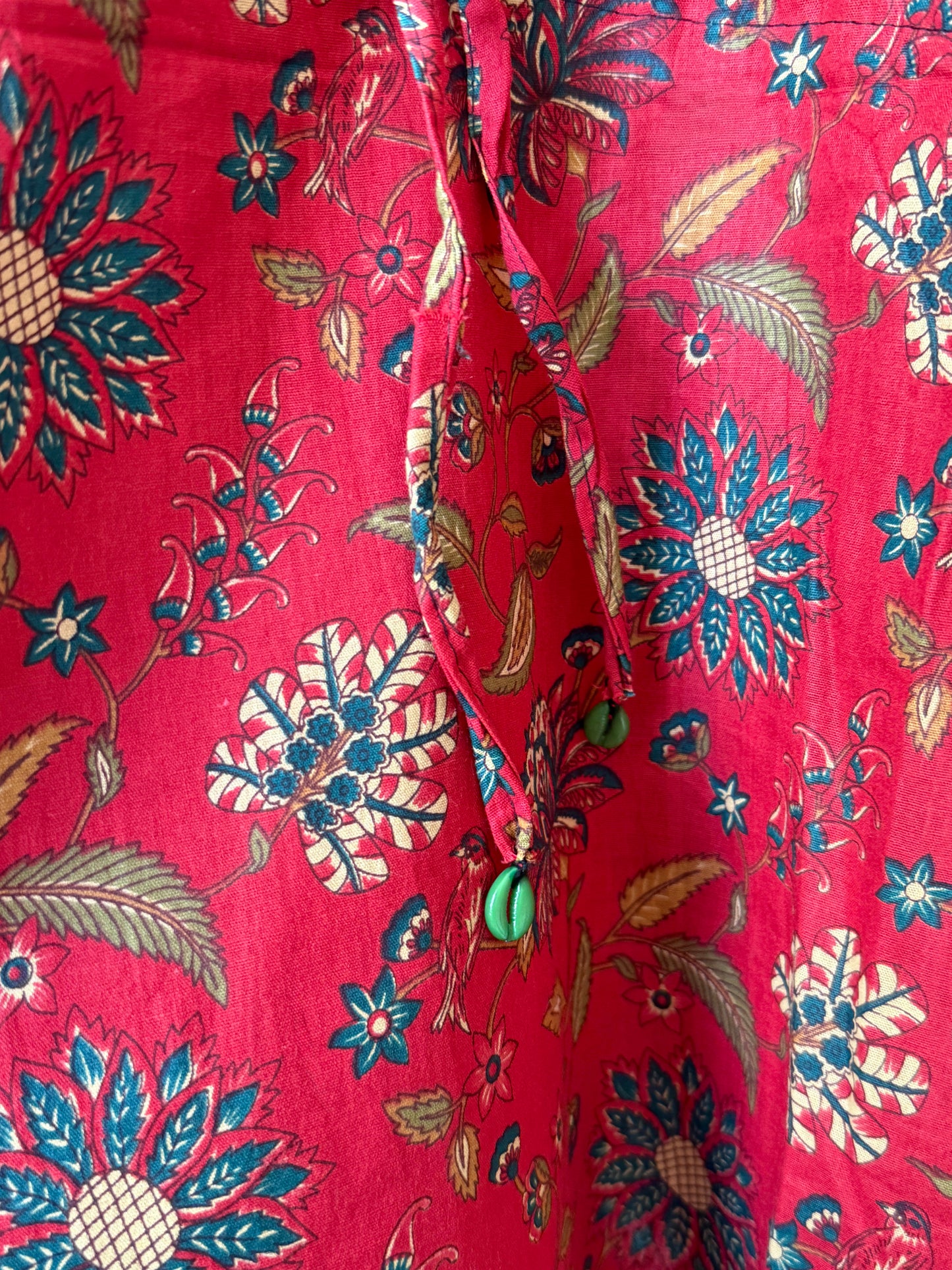 Rust Vine-Floral Tunic Kaftan