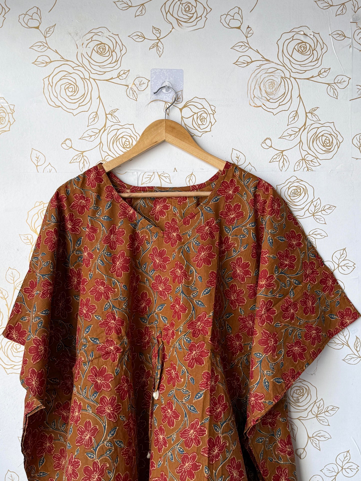 Brown Floral Maxi Kaftan