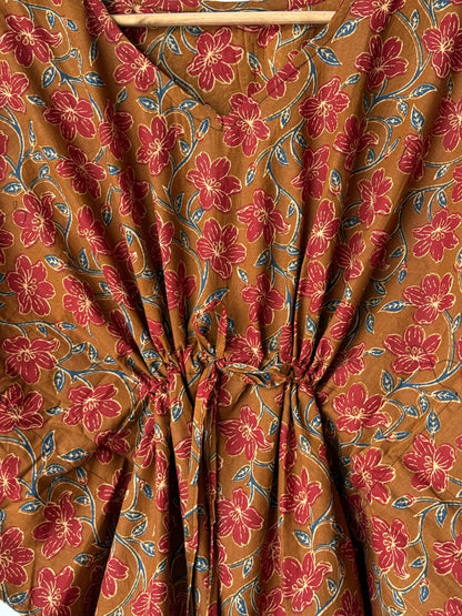 Brown Floral Maxi Kaftan
