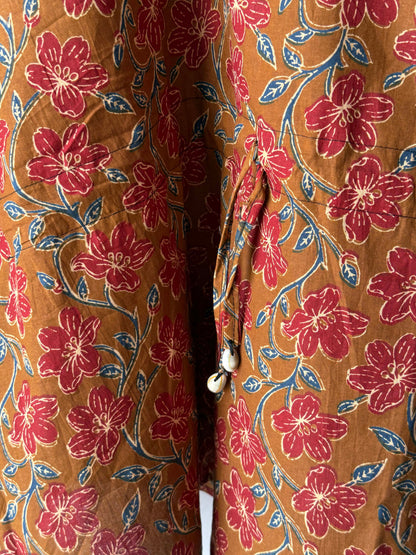 Brown Floral Tunic Kaftan