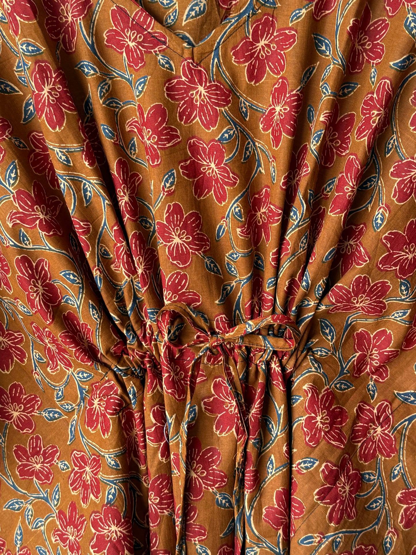Brown Floral Tunic Kaftan