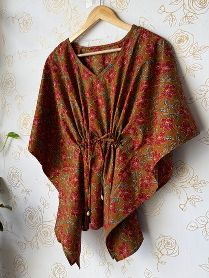Brown Floral Tunic Kaftan