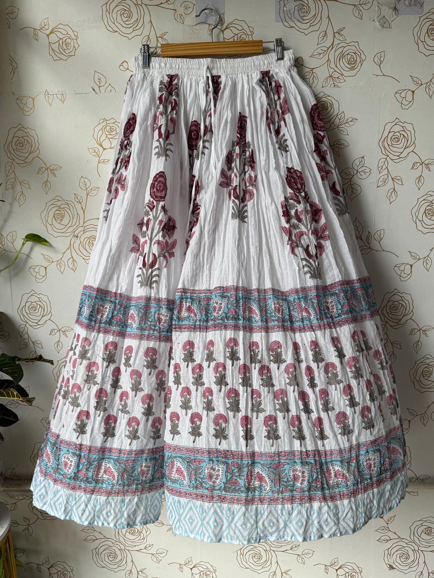 Florence Pink & Teal Maxi Skirt