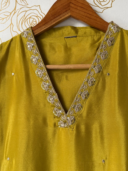 Aaria Antique Gold 3-Piece Co-ord Set