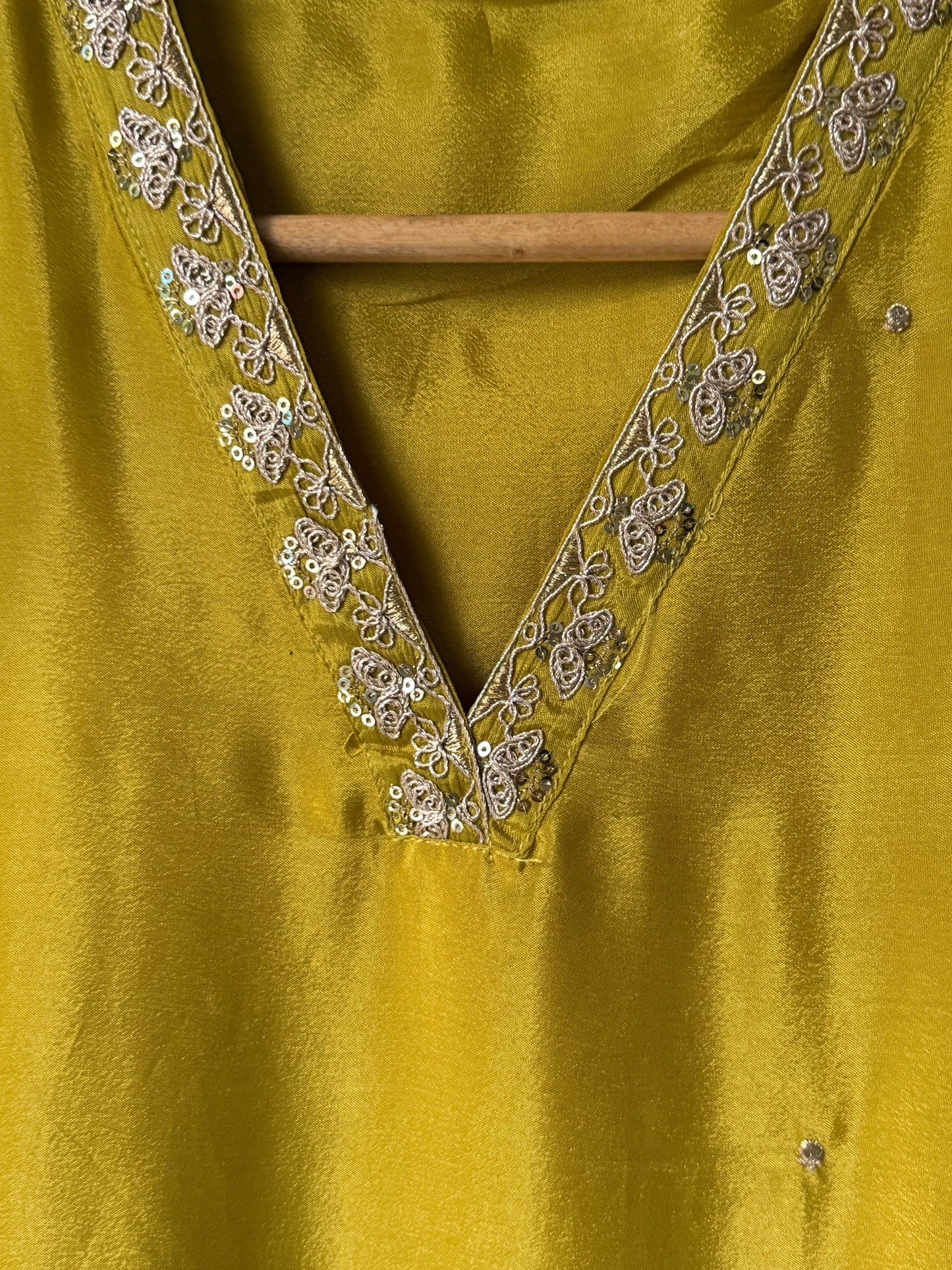 Aaria Antique Gold 3-Piece Co-ord Set