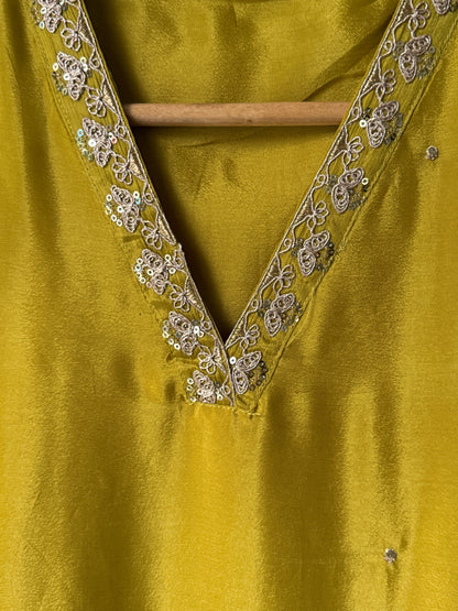 Aaria Antique Gold 3-Piece Co-ord Set