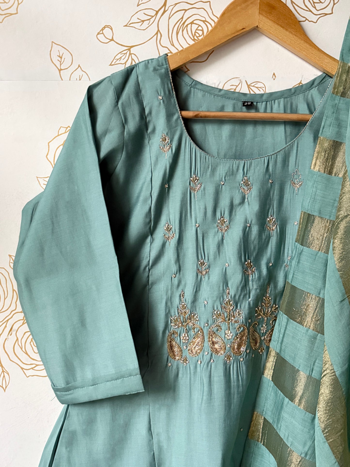 Kiara Sage Silk 3-Piece Co-ord Set