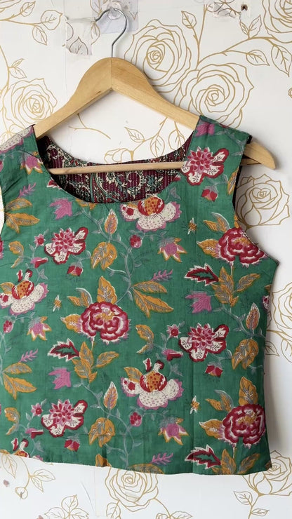 Reversible Green Purple Top